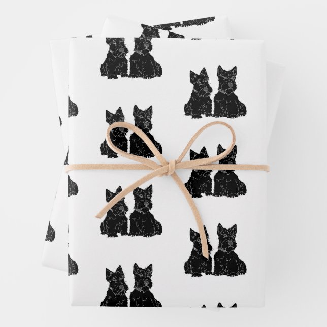 Scottish Terriers  Wrapping Paper Sheet (In situ)