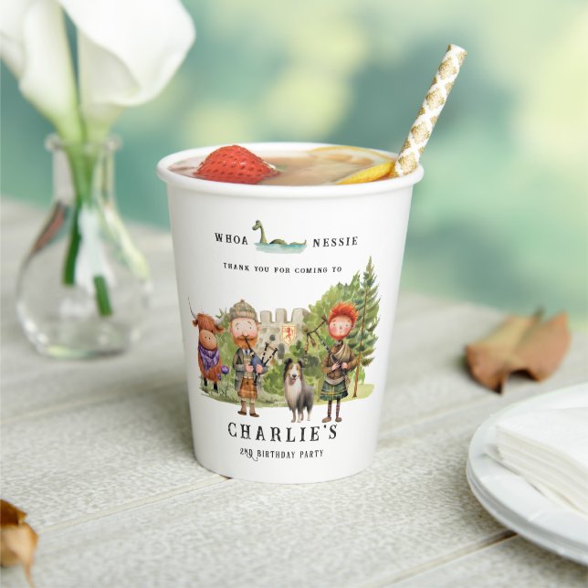 Scottish Themed Birthday Party  Paper Cups (Insitu)