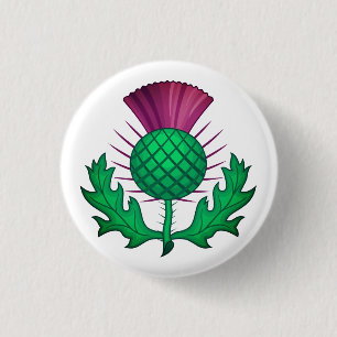 Scottish Thistle 1 Inch Round Button