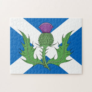 Scottish Thistle and Saltire Jigsaw Puzzle