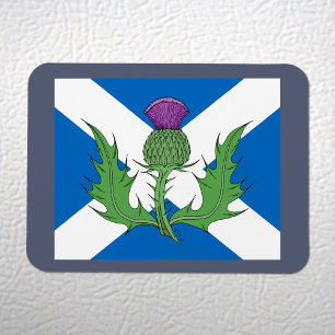 Scottish Thistle and Saltire Magnet