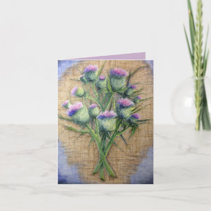 Scottish Thistle Card