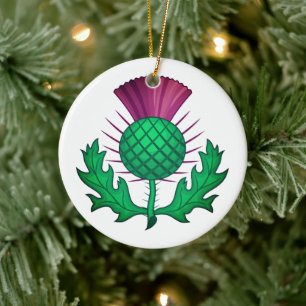 Scottish Thistle Ceramic Ornament