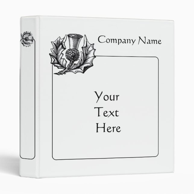 Scottish Thistle Graphic Binder (Front/Spine)