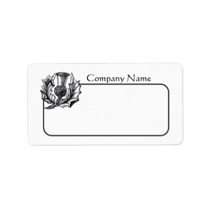 Scottish Thistle Graphic Label