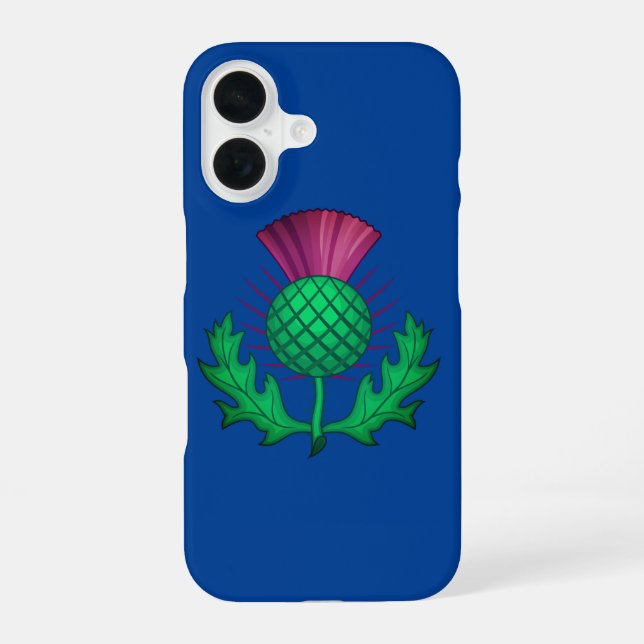 Scottish Thistle iPhone 16 Case (Back)