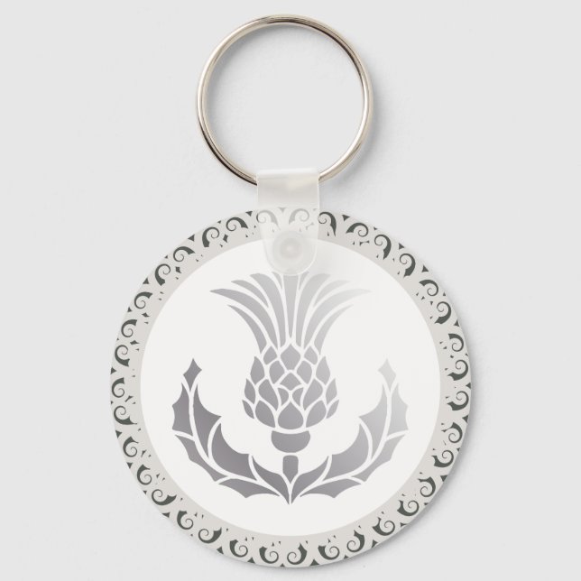 scottish thistle keychain (Front)