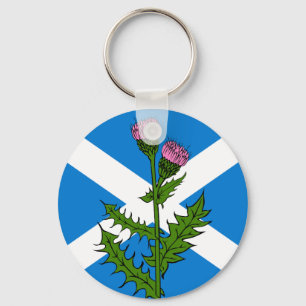 Scottish thistle keychain