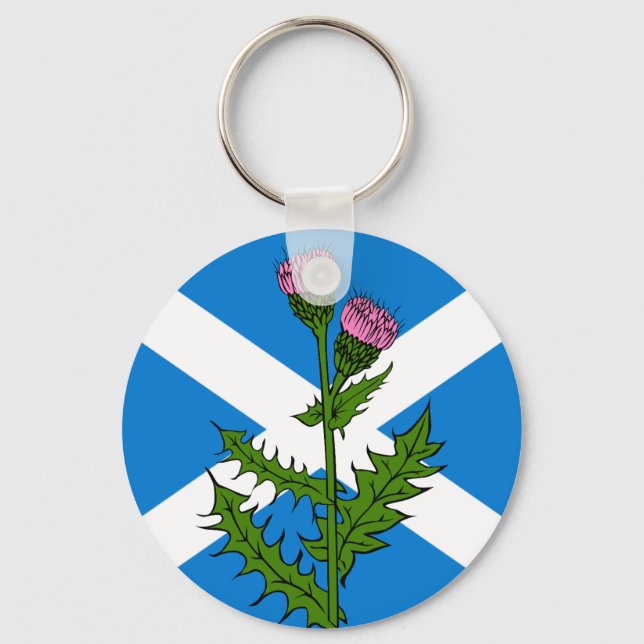 Scottish thistle keychain (Front)
