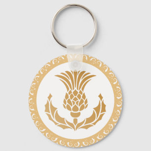 scottish thistle keychain