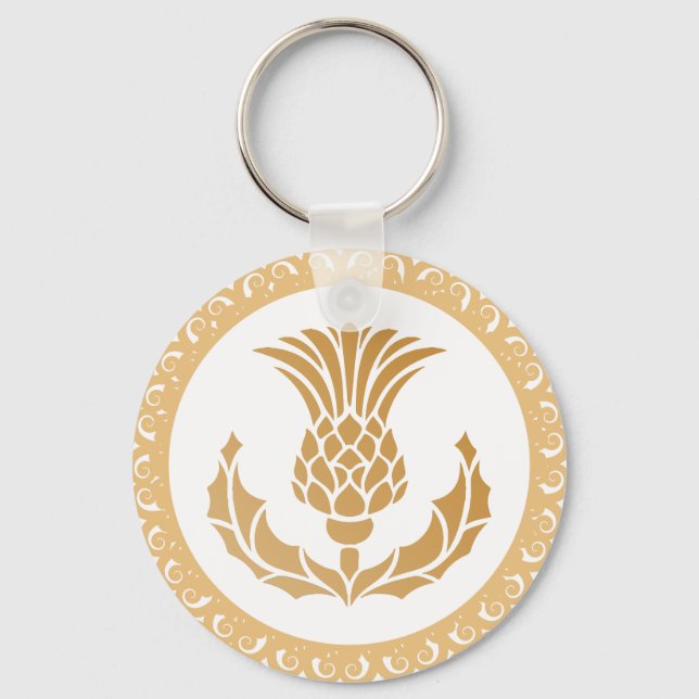 scottish thistle keychain (Front)