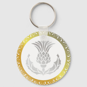 scottish thistle keychain