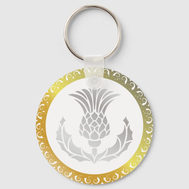 scottish thistle keychain (Front)