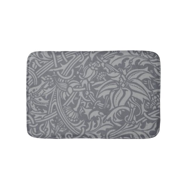 Scottish Thistle Knot William Morris Style Bath Mat (Front)