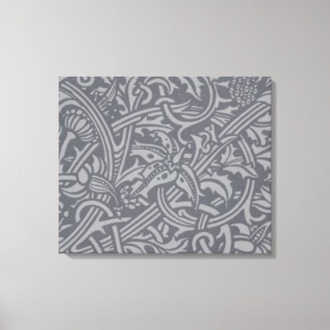 Scottish Thistle Knot William Morris Style Canvas Print (Front)