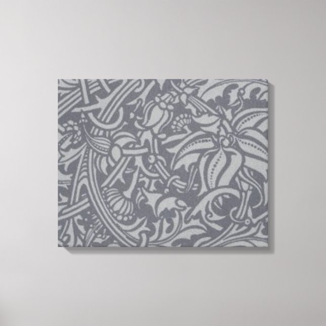 Scottish Thistle Knot William Morris Style Canvas Print (Front)