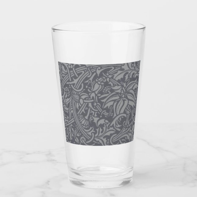 Scottish Thistle Knot William Morris Style Glass (Front)