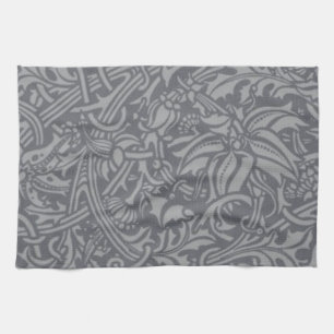 Scottish Thistle Knot William Morris Style Kitchen Towel