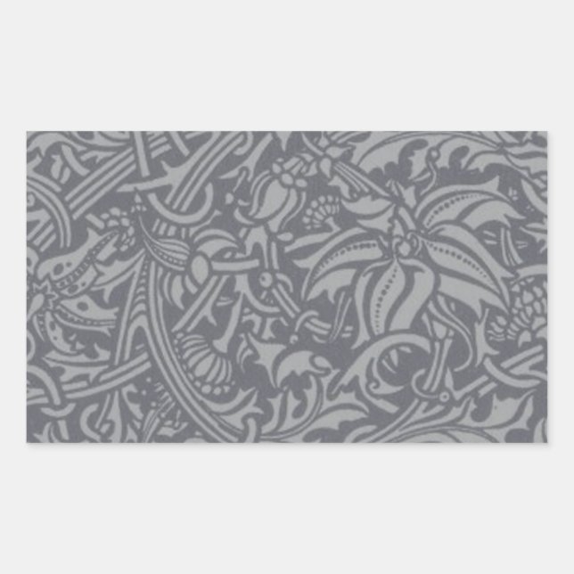 Scottish Thistle Knot William Morris Style Sticker (Front)