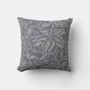 Scottish Thistle Knot William Morris Style Throw Pillow