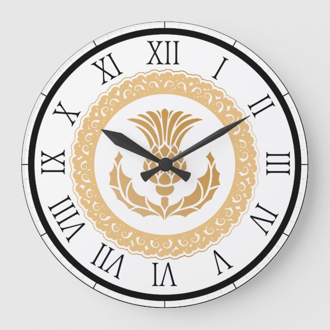 Scottish Thistle Large Clock (Front)