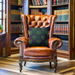 Scottish Thistle on Dark Tartan Custom Monogram Throw Pillow