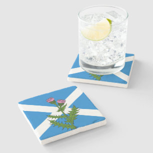 Scottish thistle stone coaster