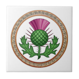 Scottish Thistle Symbol Badge Tile