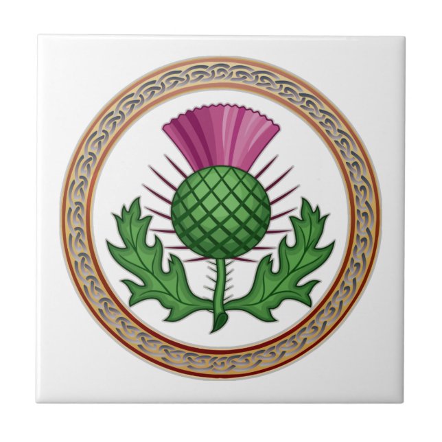 Scottish Thistle Symbol Badge Tile (Front)