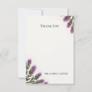 Scottish Thistle Thank You Card