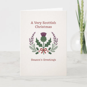 Scottish Thistle Very Scottish Christmas Card