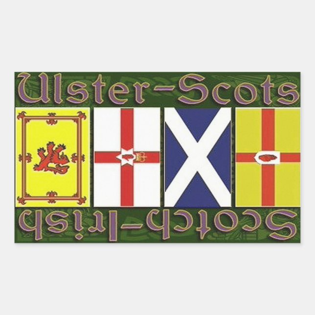 Scottish & Ulster flags Sticker (Front)