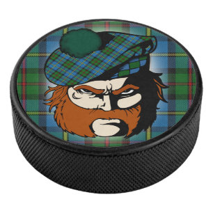 Scottish Warrior Clan MacLeod of Harris Tartan Hockey Puck
