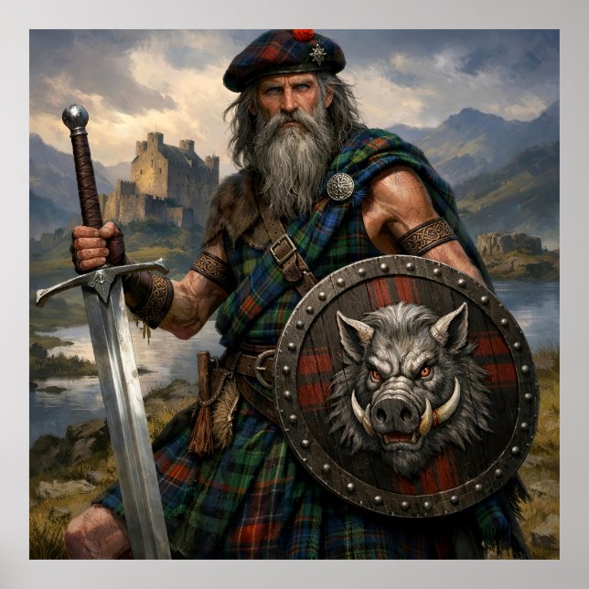 Scottish Warrior Poster (Front)