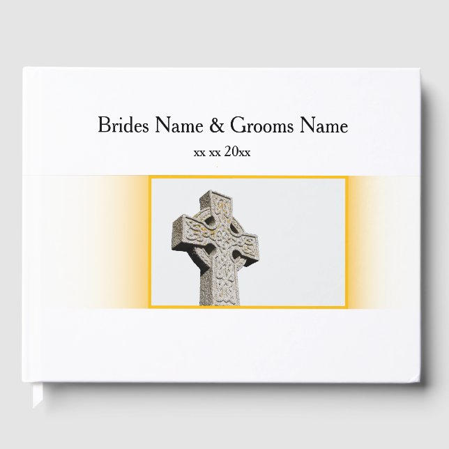 Scottish-Wedding-Celtic-Cross Guest Book (Front)