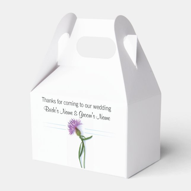 Scottish Wedding Souvenirs, Gifts, Giveaways Favor Box (Front Side)