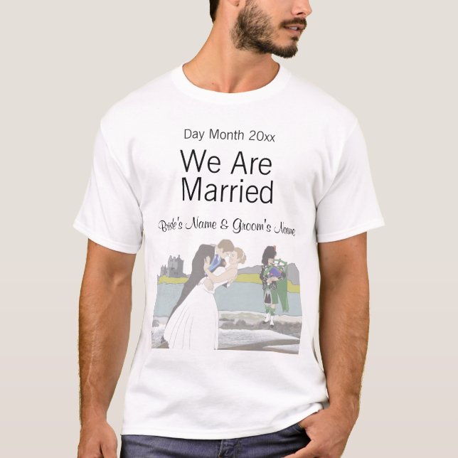 Scottish Wedding Souvenirs, Gifts, Giveaways T-Shirt (Front)