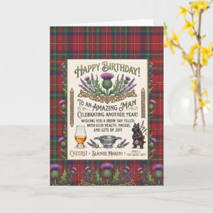 Scottish Whisky Birthday Card
