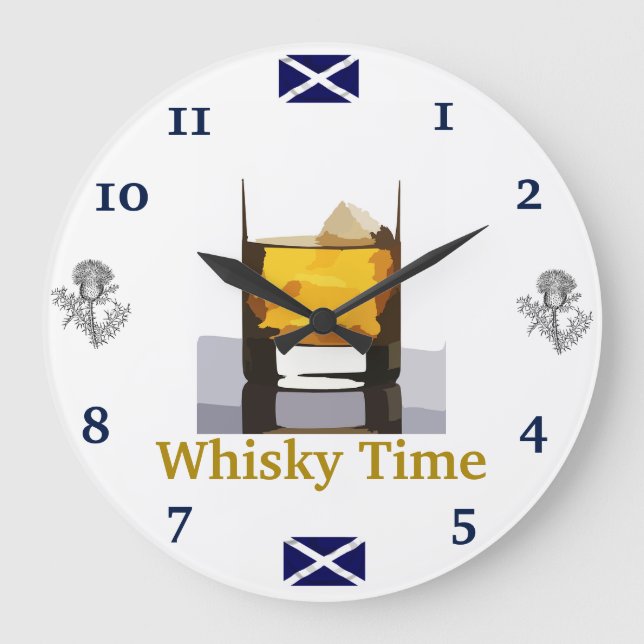 Scottish Whisky Wall Clock (Front)