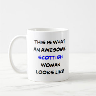 scottish woman, awesome coffee mug