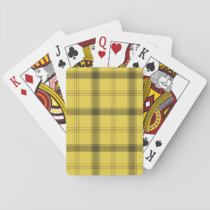 Scottish Yellow Tartan Playing Cards