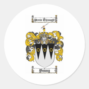 Scottish Young Coat of Arms Stein - Family Crest Classic Round Sticker