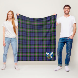 Scotts Baird Modern Tartan Plaid Fleece Blanket