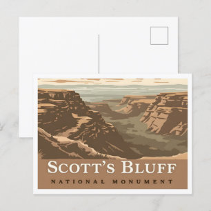 Scotts Bluff National Monument Nebraska USA Travel Postcard
