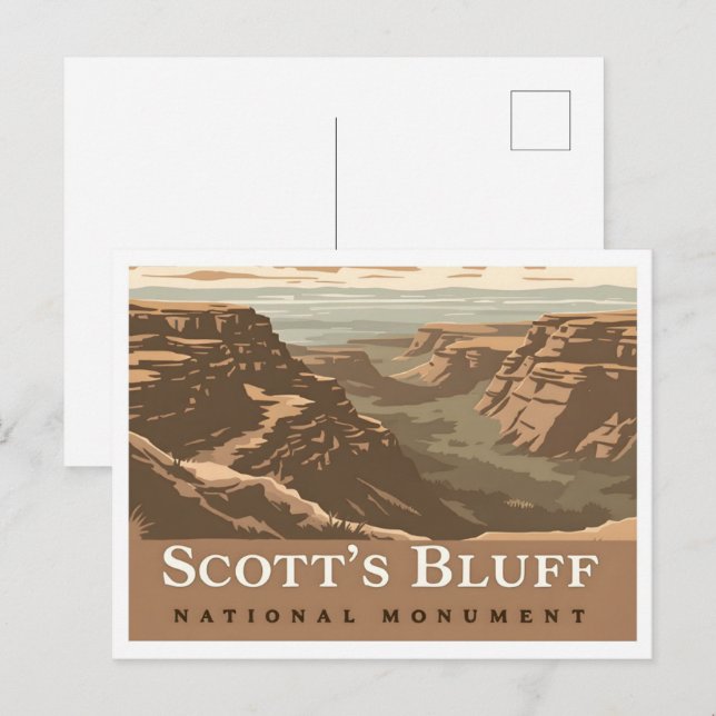 Scotts Bluff National Monument Nebraska USA Travel Postcard (Front/Back)