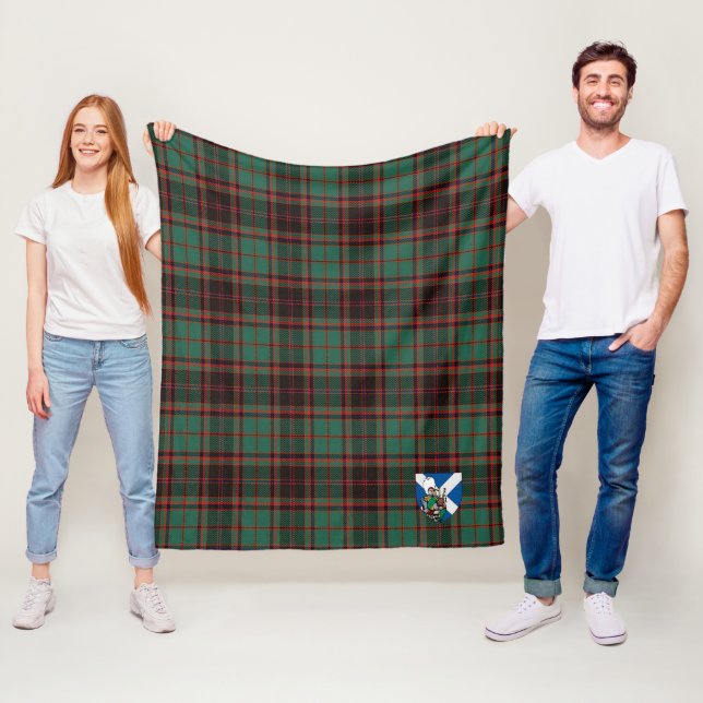 Scotts Buchan Ancient Tartan Plaid Fleece Blanket (In Situ)
