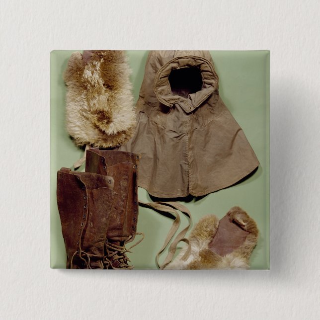 Scott's clothing used on the Antarctic 2 Inch Square Button (Front)