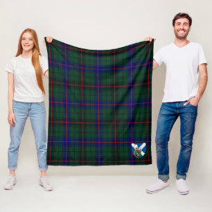 Scotts Davidson Modern Tartan Plaid Fleece Blanket