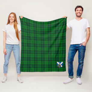 Scotts Dunbar Hunting Tartan Plaid Fleece Blanket