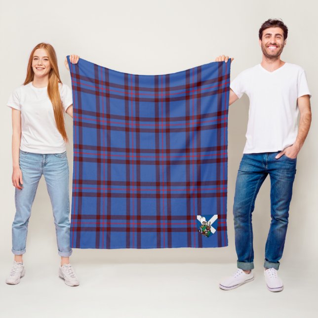 Scotts Elliot Tartan Plaid Fleece Blanket (In Situ)